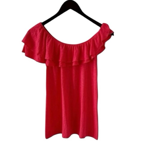Lilly Pulitzer Tops - Lilly Pulitzer Coral Wynne Ruffled Top Size Medium